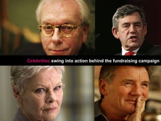 Celebrities  swing into action behind the fundraising campaign 
