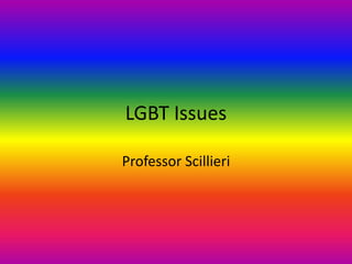 LGBT Issues
Professor Scillieri
 