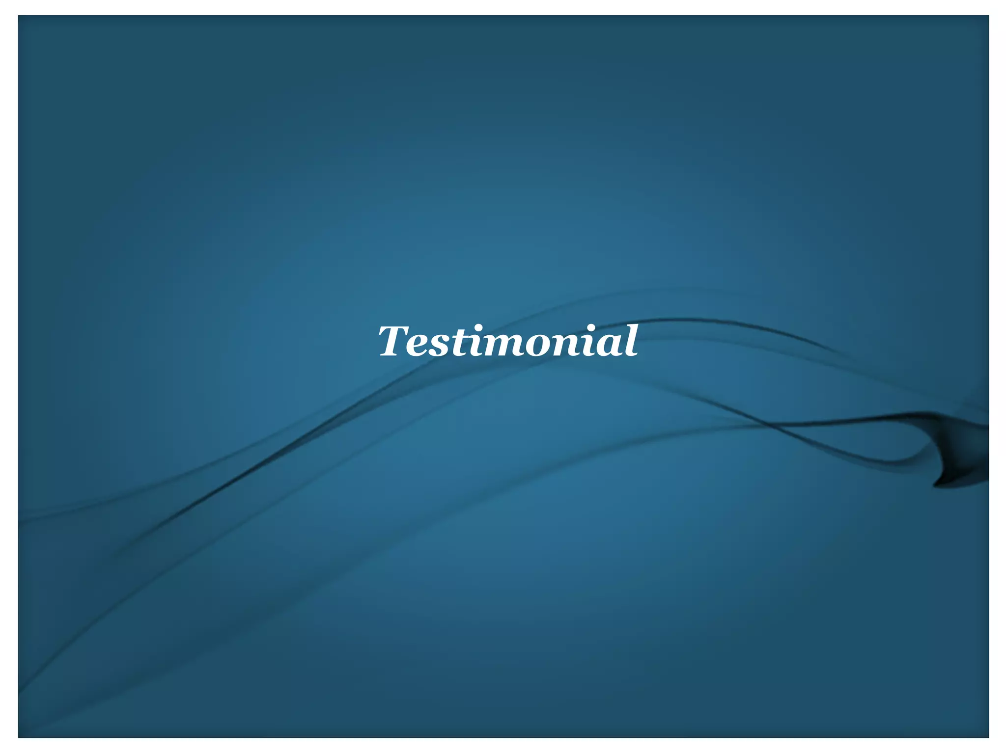 Testimonial
 