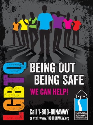 LGBT Youth Support Through National Runaway Safeline poster