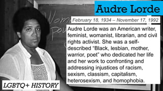 LGBTQ+ History Slides: Stonewall Riots and more | PPTX