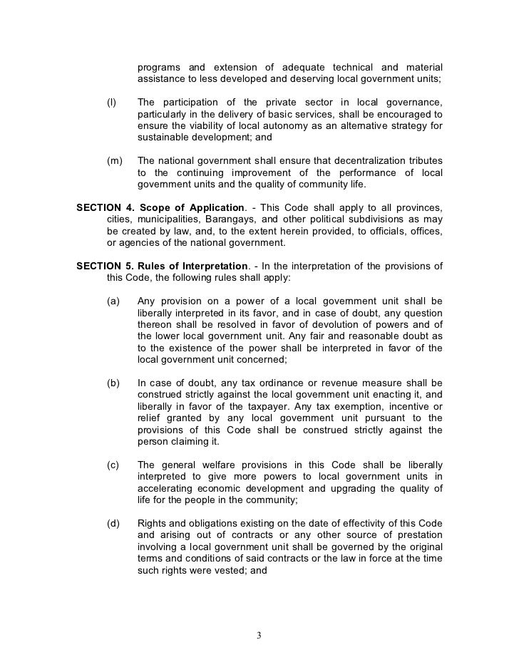 The Local Government Code of the Philippines