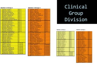 Clinical
 Group
Division
 
