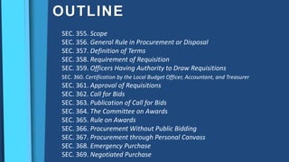 Section 367 LGC Title VI: Property and Supply Management in the Local Government ...