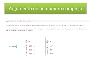 Argumento de un número complejo
 