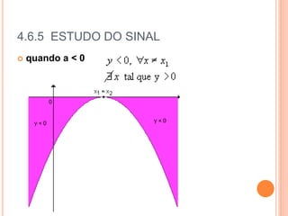 4.6.5 ESTUDO DO SINAL
 quando a < 0
 