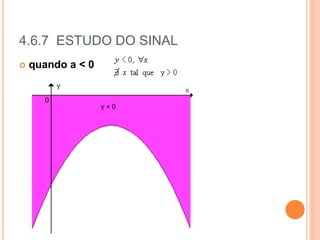 4.6.7 ESTUDO DO SINAL
 quando a < 0
 