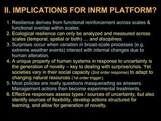 - Reliance on imported nutrients - ISFM, rotation, tillage (C)