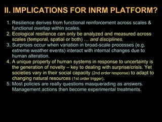 Resilience: concepts & implications for CG-wide research collaboration