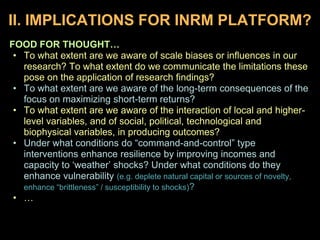 Resilience: concepts & implications for CG-wide research collaboration