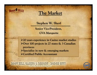 The Market
Stephen W. Sherf
Senior Vice-President,
GVA Marquette