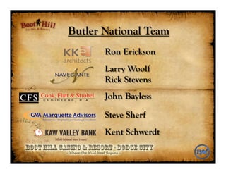 Butler National Team
Ron Erickson
Larry Woolf
Rick Stevens
John Bayless
Steve Sherf
Kent Schwerdt