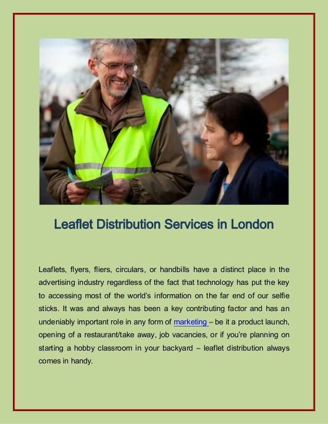 leaflet distribution services in london london flyer distribution