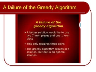 A failure of the Greedy Algorithm
 