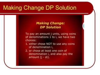 Making Change DP Solution
 