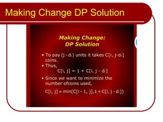 Making Change DP Solution
 