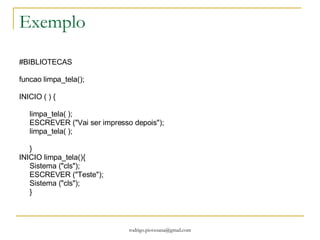 Strings – Não é bicho de 7 cabeças String nada mais é do que um conjunto de caracteres (ou um vetor, só isso). C/C++ possui comando próprios para manipulação desse conjunto. Uma "string" é definida como sendo constituida de um vetor de caracteres (tipo de dado char - 1 byte) que é terminada por um "nulo". Um nulo é  especificado usando-se '\0' que é zero. Por exemplo, se quisermos declarar um vetor "str" que possa armazenar uma string de 10 caracteres, escrevemos: caracter str [11]; Não é necessario adicionar manualmente o nulo (“\0”) no final das constantes string - o compilador faz isso automaticamente. 
