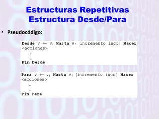 EstructurasSelectivasAlternativaMúltiplePseudocódigo: