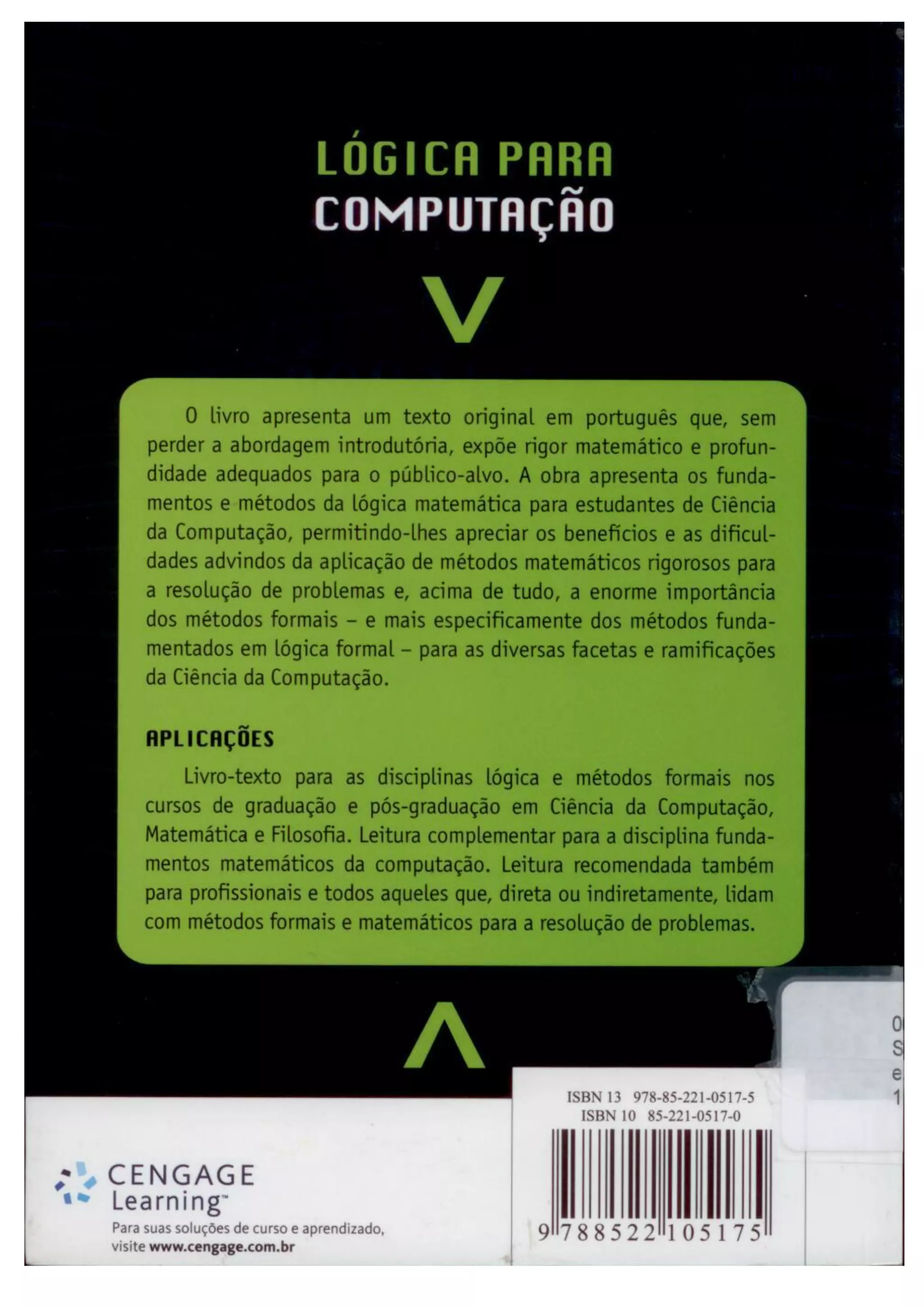 Lógica para computação   silva-finger-melo