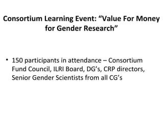 The ILRI Gender Team: 2013-2014 highlights