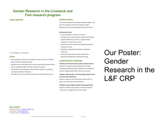 The ILRI Gender Team: 2013-2014 highlights