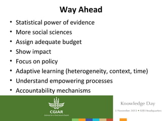 The ILRI Gender Team: 2013-2014 highlights