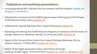 ILRI Monitoring, Evaluation and Learning (MEL) Team: 2013 highlights and 2014 plans