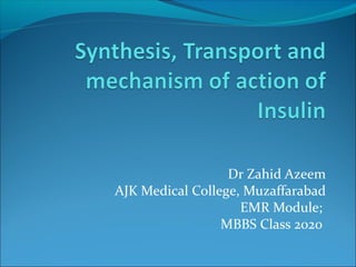 Dr Zahid Azeem
AJK Medical College, Muzaffarabad
EMR Module;
MBBS Class 2020
 