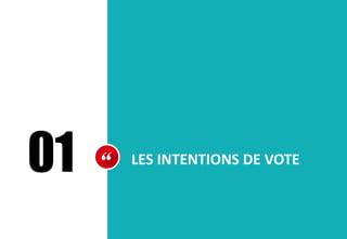 01 LES INTENTIONS DE VOTE
 