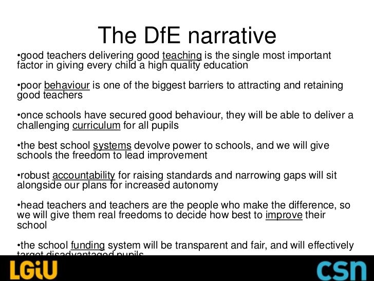 LGiU "Working it Out" the Education Act 2011