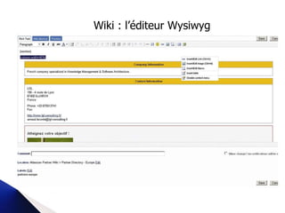 Wiki : l’éditeur Wysiwyg 