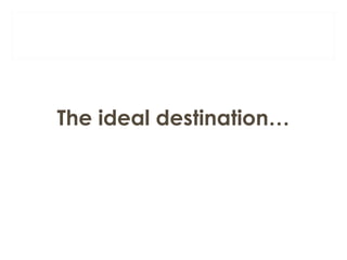 The ideal destination… 
 