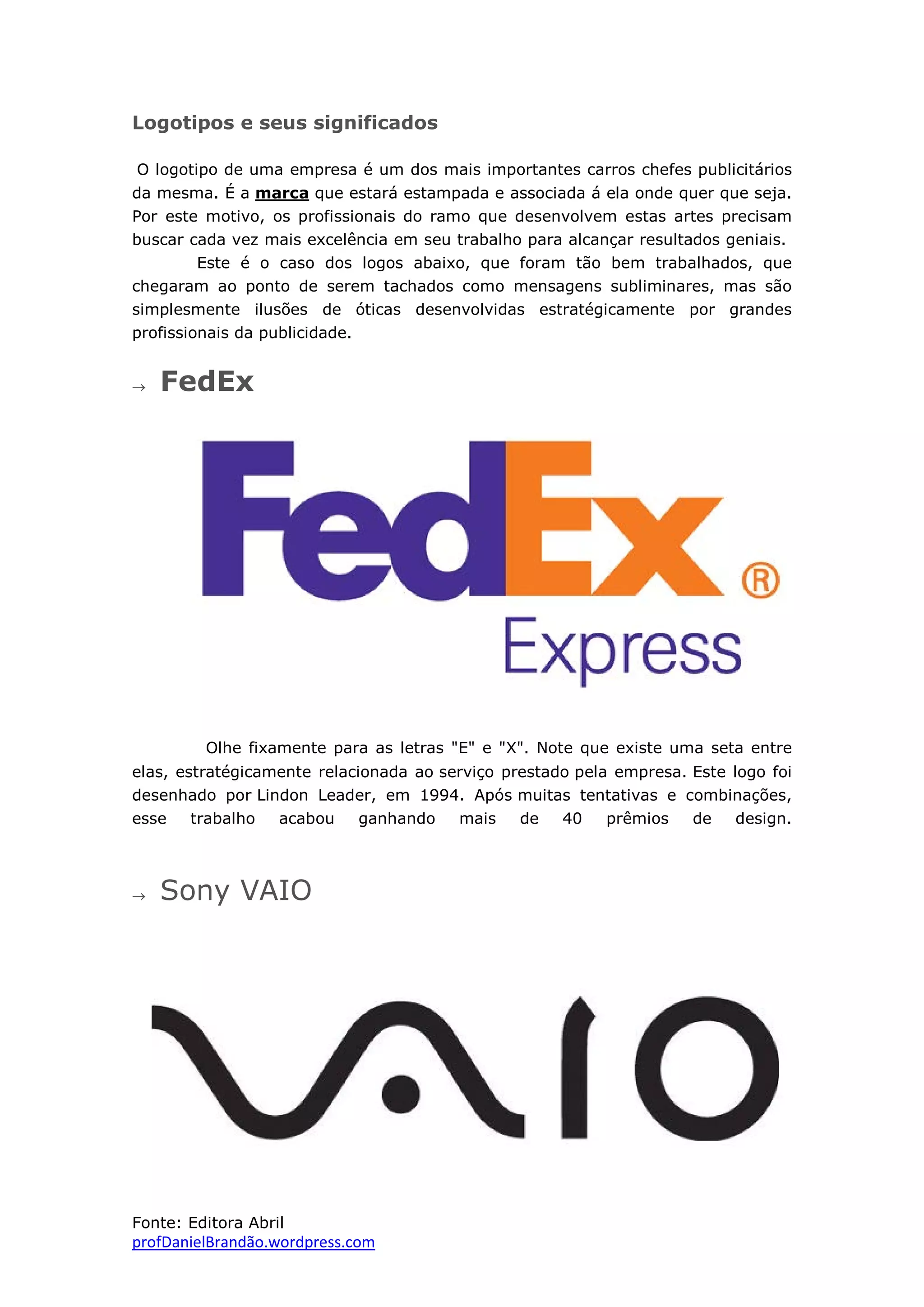 Logotipos e seus significados | PDF