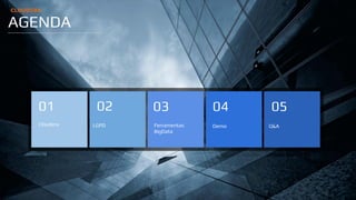 AGENDA
01 02 03 04 05
Cloudera LGPD Ferramentas
BigData
Demo Q&A
 