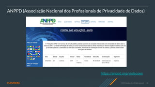 20
© 2020 Cloudera, Inc. All rights reserved.
ANPPD (Associação Nacional dos Proﬁssionais de Privacidade de Dados)
https://anppd.org/violacoes
 