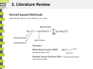 2. Literature Review
Kernel-based Methods
(Abernethy, Bach, Evgeniou, & Vert, 2008; X. Liu et al., 2016)
Kernel Trick
𝑘(𝑥,...
