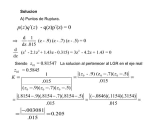 Solucion A) Puntos de Ruptura. Siendo La solucion al pertenecer al LGR en el eje real 