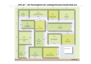 „Film ab“ – die Themengärten der Landesgartenschau Norderstedt 2011



                Fa. Paulwitz
                „Casablanca“




                               „Sommer vorm Balkon“




Plan: ANNABAU
                                                                 Vorabzug
 