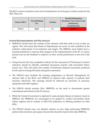 LGS 2021 Annual Performance Evaluation Report RCCs | PDF