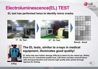 El Test Solar Why choose LG Solar as your preferred PV module? | PPTX