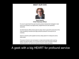 A geek with a big HEART for profound service
 