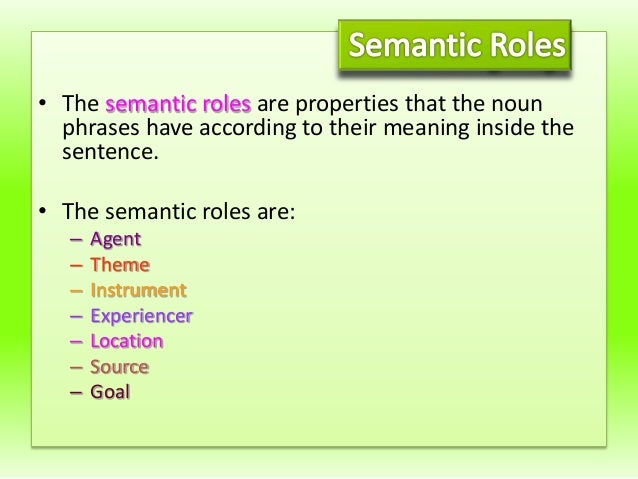 Semantics Example