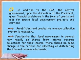 Revenue Collection System Project LGUs revenue raising powers | PPTX