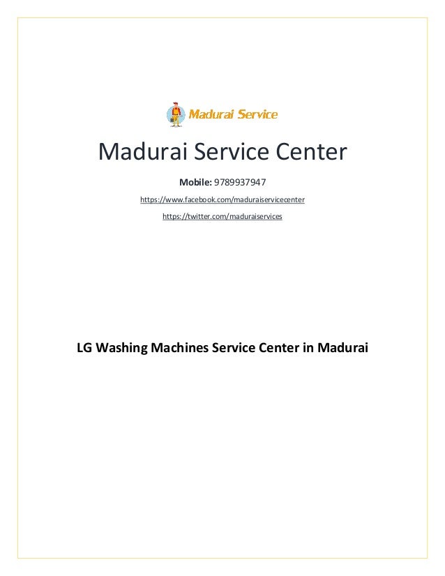 Lg washing machines service center in madurai