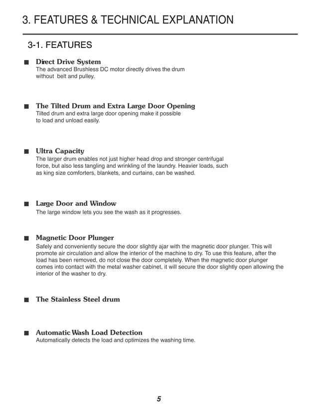 LG Commercial Washing Machine User Manual