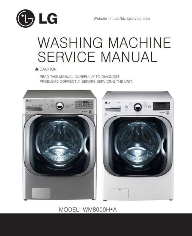 LG WM8000HVA WM8000HWA Front Load Washer Service Manual PDF