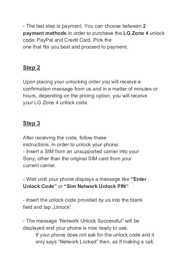 How to Unlock LG Zone 4 Using Unlock Codes