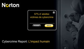 57% d’ adultes  victimes de cybercrime Cybercrime Report: L’impact humain 