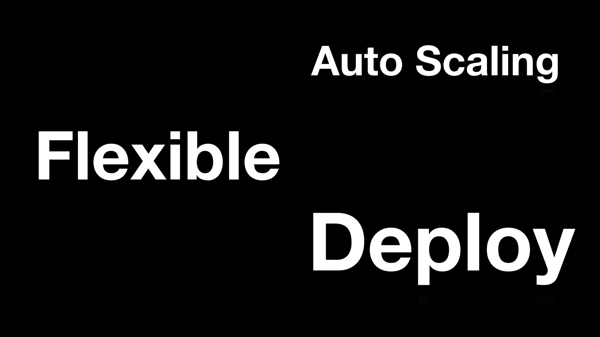 Auto Scaling
Flexible
Deploy
 