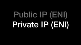 Public IP (ENI) 
Private IP (ENI)
 